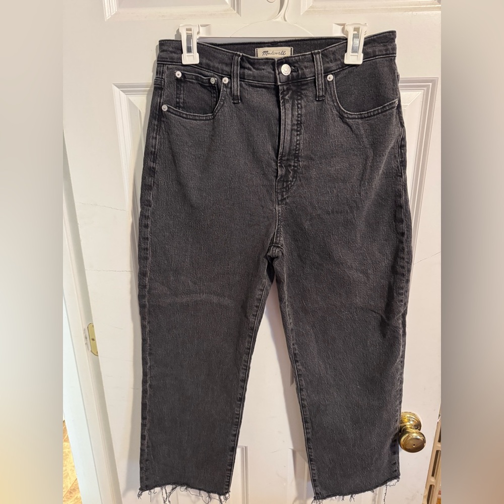 Madewell cropped black jeans